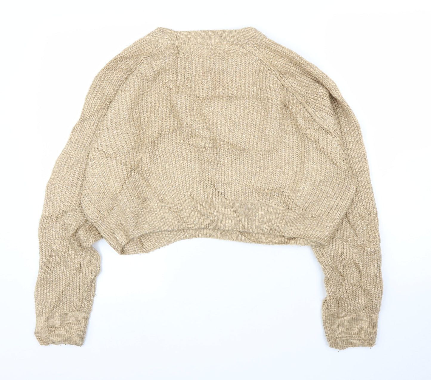 Womens UK Size M Topshop Beige Pullover Jumper