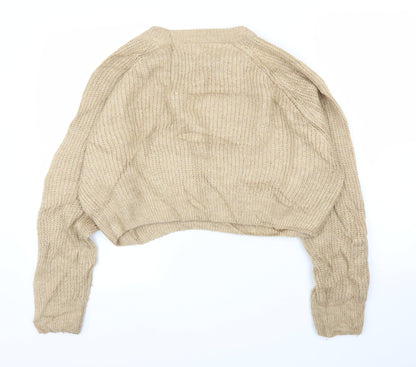 Womens UK Size M Topshop Beige Pullover Jumper