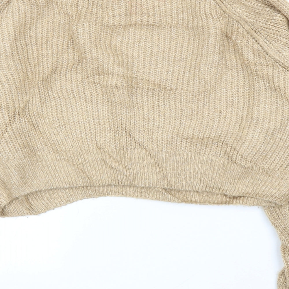 Womens UK Size M Topshop Beige Pullover Jumper