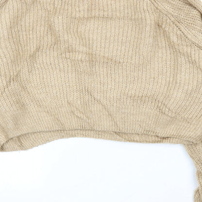 Womens UK Size M Topshop Beige Pullover Jumper