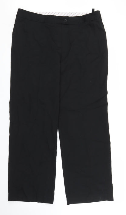 Womens UK Size 16 Club Class Regular Fit  Black Trousers