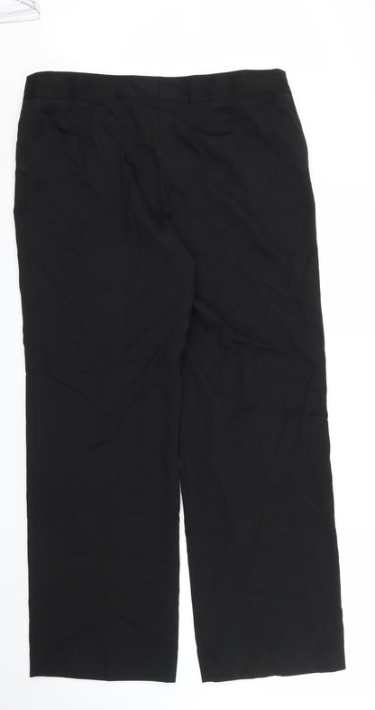 Womens UK Size 16 Club Class Regular Fit  Black Trousers