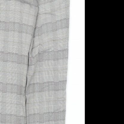 Womens UK Size S Pull&Bear Regular Fit Capri Grey Trousers