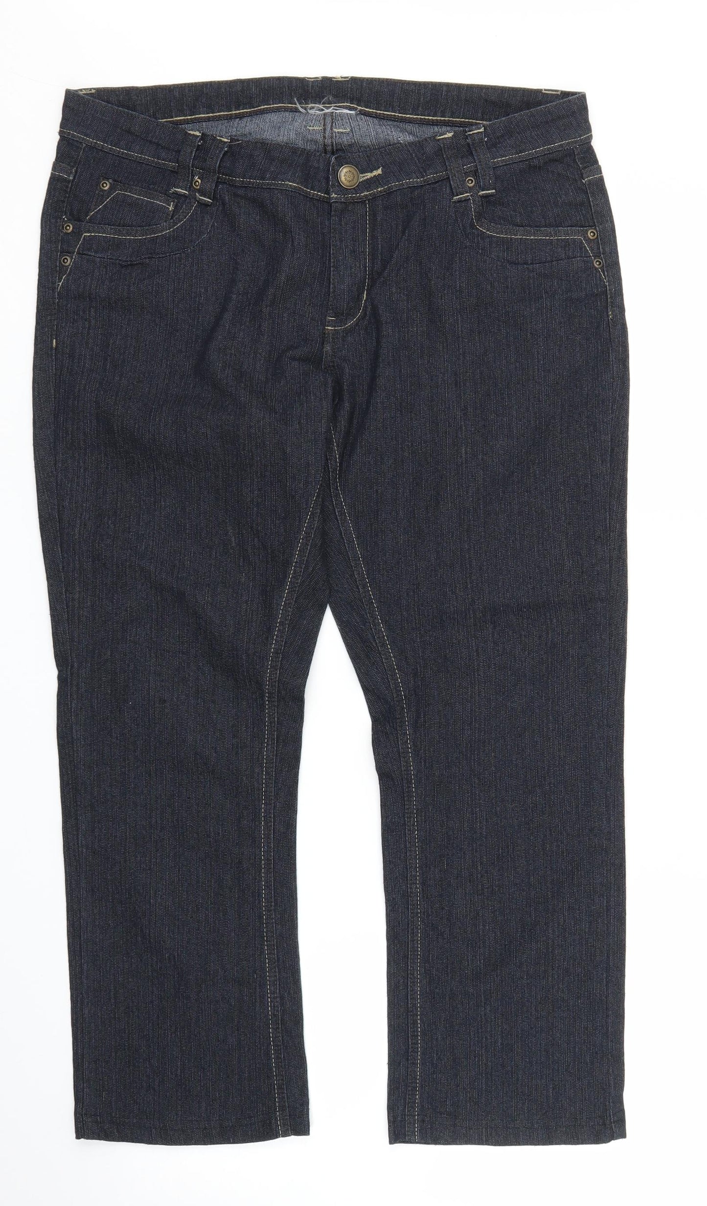 Womens UK Size 34 in Preworn Regular Fit Straight Blue Jeans