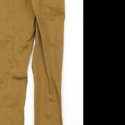 Womens UK Size 8 H&M Regular Fit Carpenter Beige Trousers