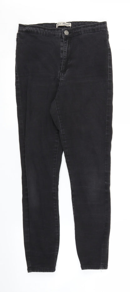 Primark Womens Black  Denim Skinny Jeans Size 10 L24 in
