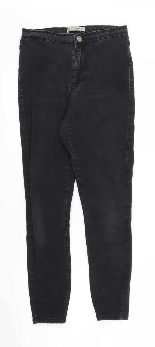 Primark Womens Black  Denim Skinny Jeans Size 10 L24 in