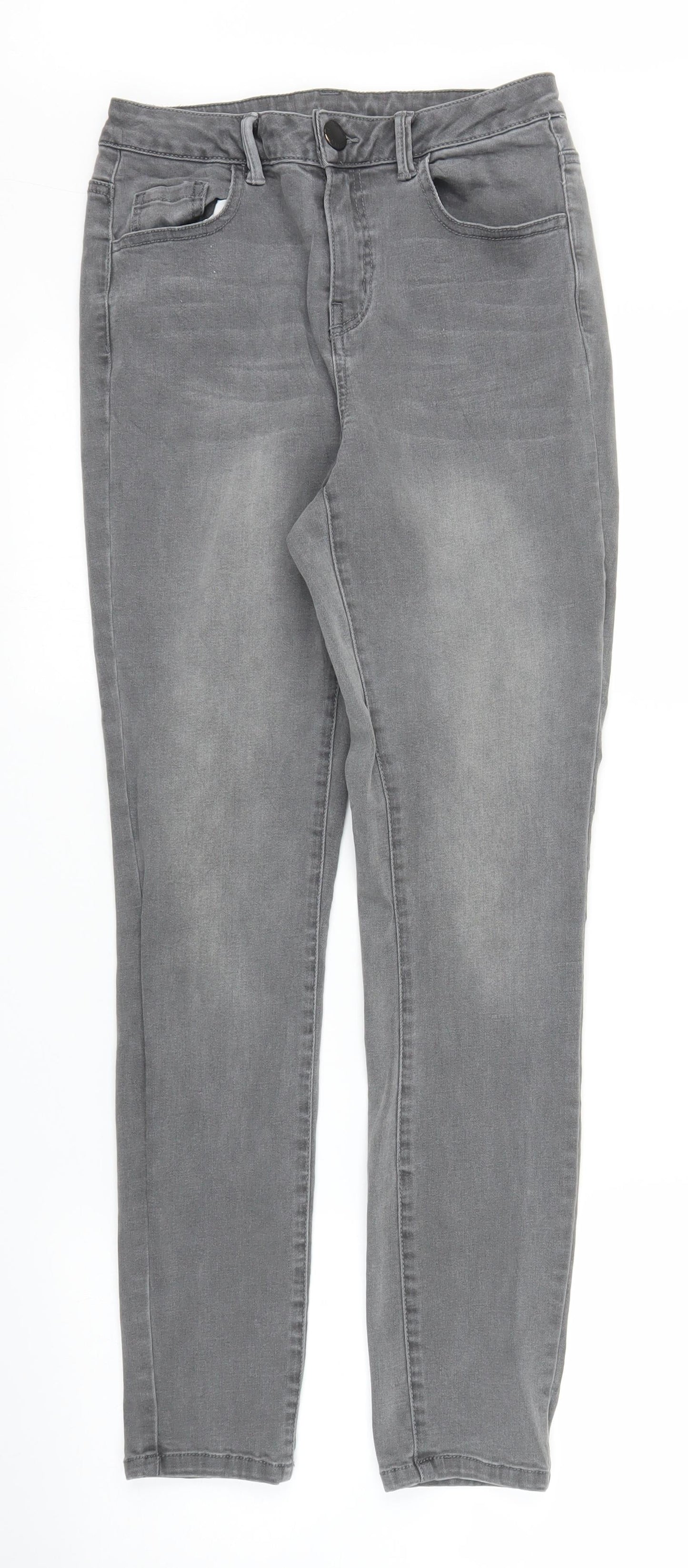 Ally Womens Grey  Rayon Skinny Jeans Size 10 L28 in