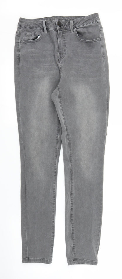 Ally Womens Grey  Rayon Skinny Jeans Size 10 L28 in