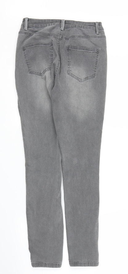 Ally Womens Grey  Rayon Skinny Jeans Size 10 L28 in
