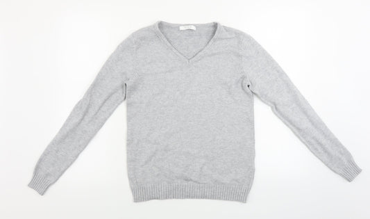 Womens UK Size S villa Grey Pullover Jumper