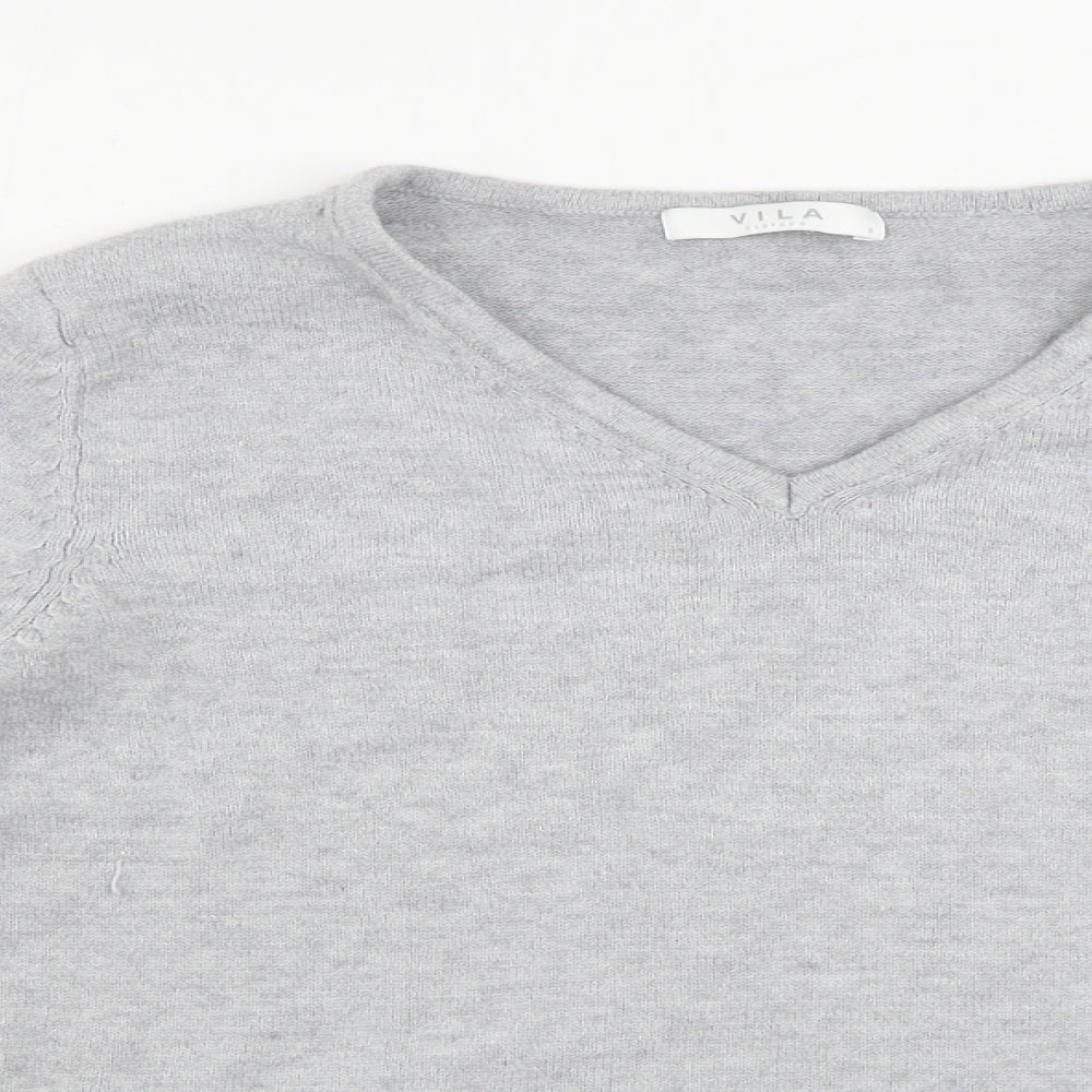 Womens UK Size S villa Grey Pullover Jumper