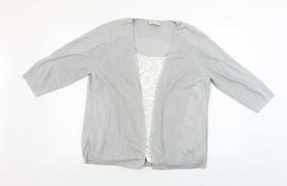 Womens UK Size 18 Marks and Spencer Grey Cardigan Jumper