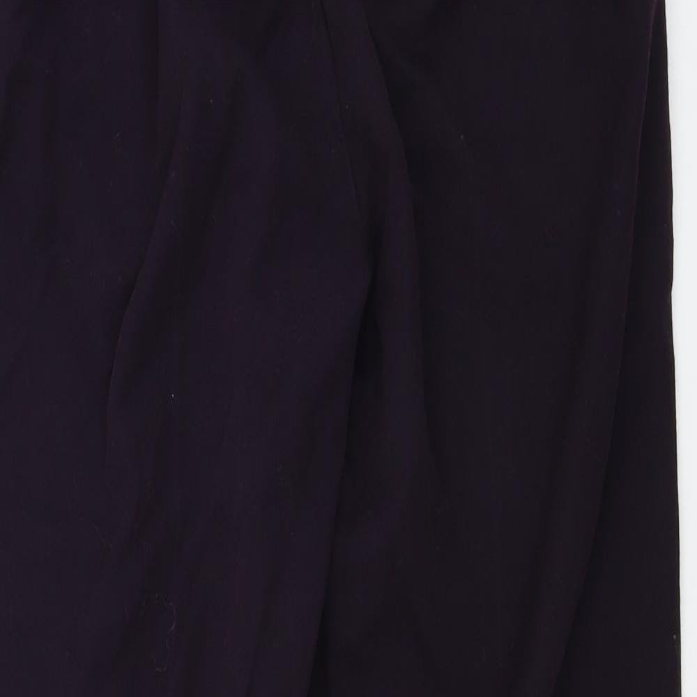 Womens UK Size 14 Preworn Regular Fit  Purple Trousers