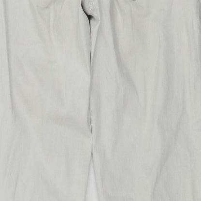 Womens UK Size L Preworn Regular Fit Skinny White Jeans