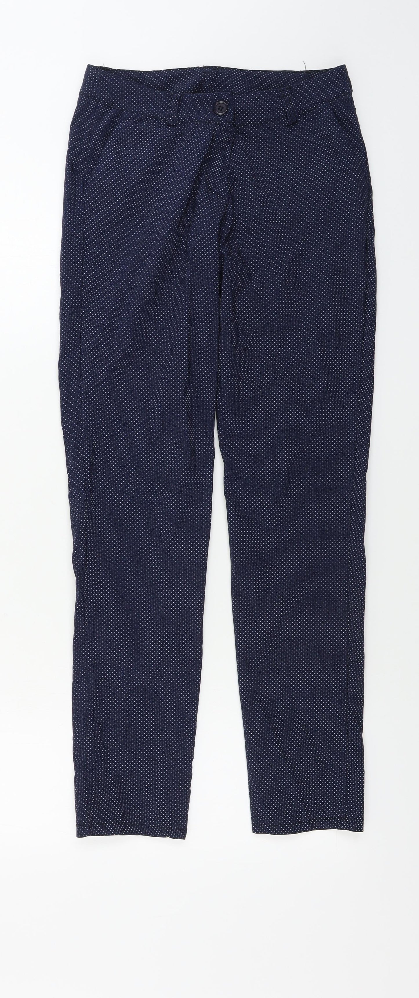 Womens UK Size M Preworn Regular Fit  Blue Trousers