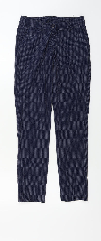 Womens UK Size M Preworn Regular Fit  Blue Trousers