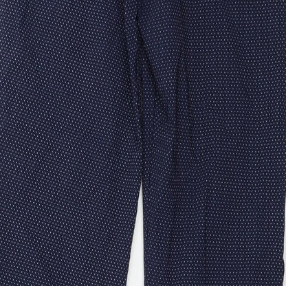 Womens UK Size M Preworn Regular Fit  Blue Trousers