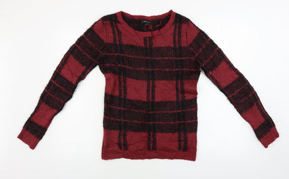 Womens UK Size 8 New Look Red Pullover Jumper