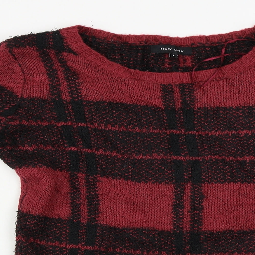Womens UK Size 8 New Look Red Pullover Jumper