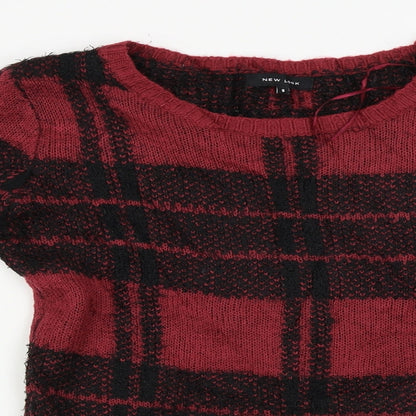 Womens UK Size 8 New Look Red Pullover Jumper