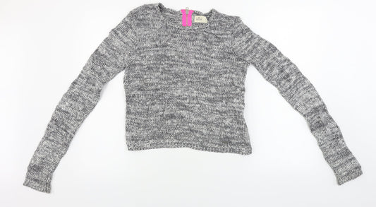 Womens UK Size S Hollister Grey Pullover Jumper
