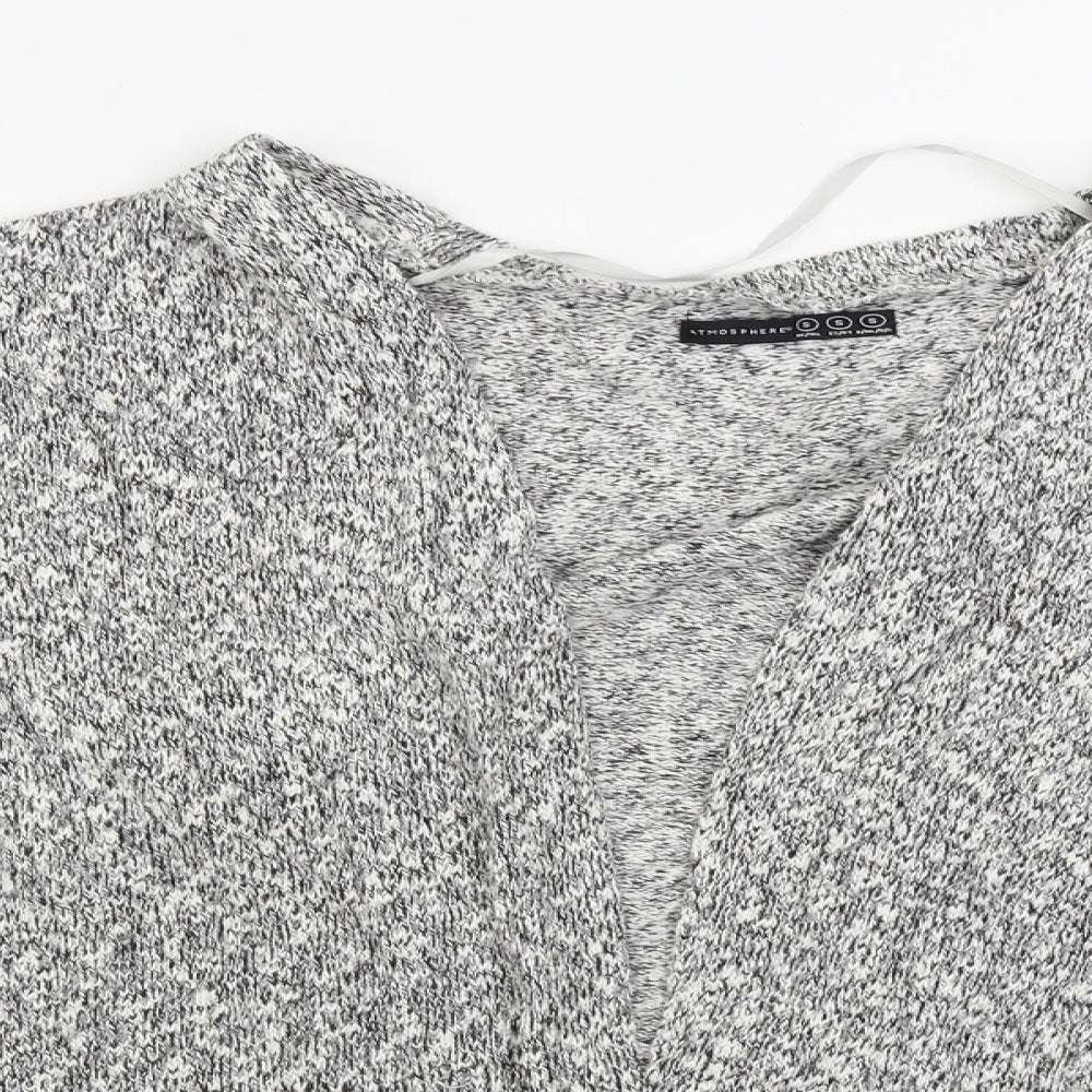 Womens UK Size S Atmosphere Grey Cardigan Jumper