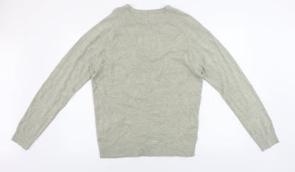 Twisted Soul  Womens Green Houndstooth  Pullover Jumper Size M