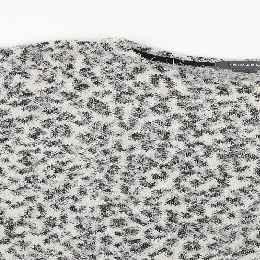 Primark  Womens Grey Animal Print  Pullover Jumper Size M