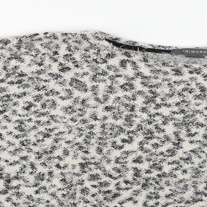 Primark  Womens Grey Animal Print  Pullover Jumper Size M