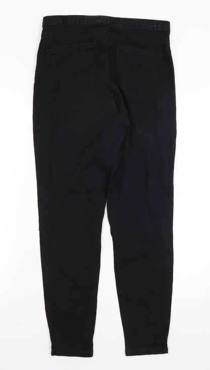 Denim Co Womens Black   Jegging Jeans Size 14 L27.5 in