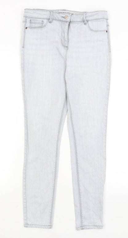 NEXT Womens Grey   Skinny Jeans Size 14 L27 in