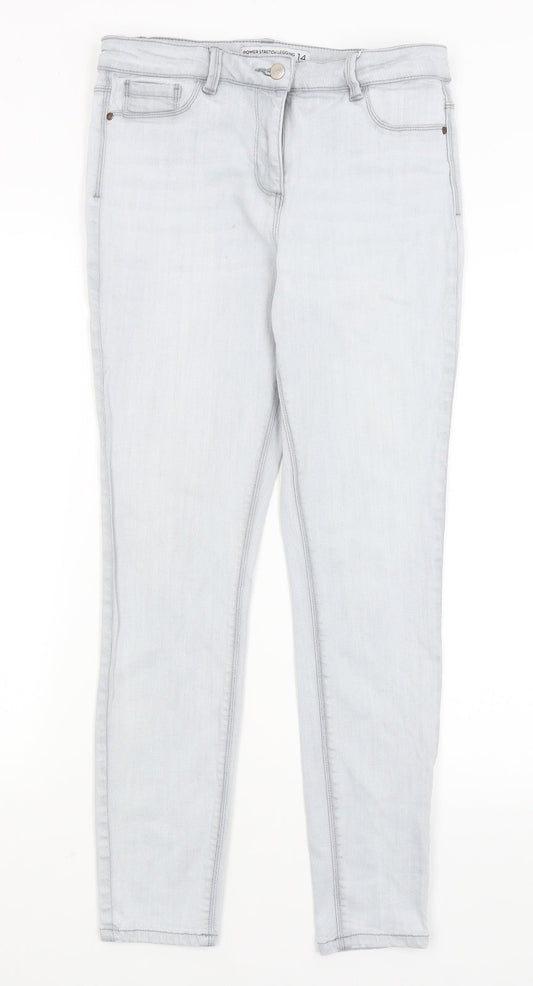 NEXT Womens Grey   Skinny Jeans Size 14 L27 in