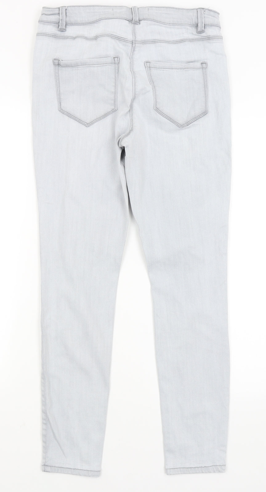 NEXT Womens Grey   Skinny Jeans Size 14 L27 in