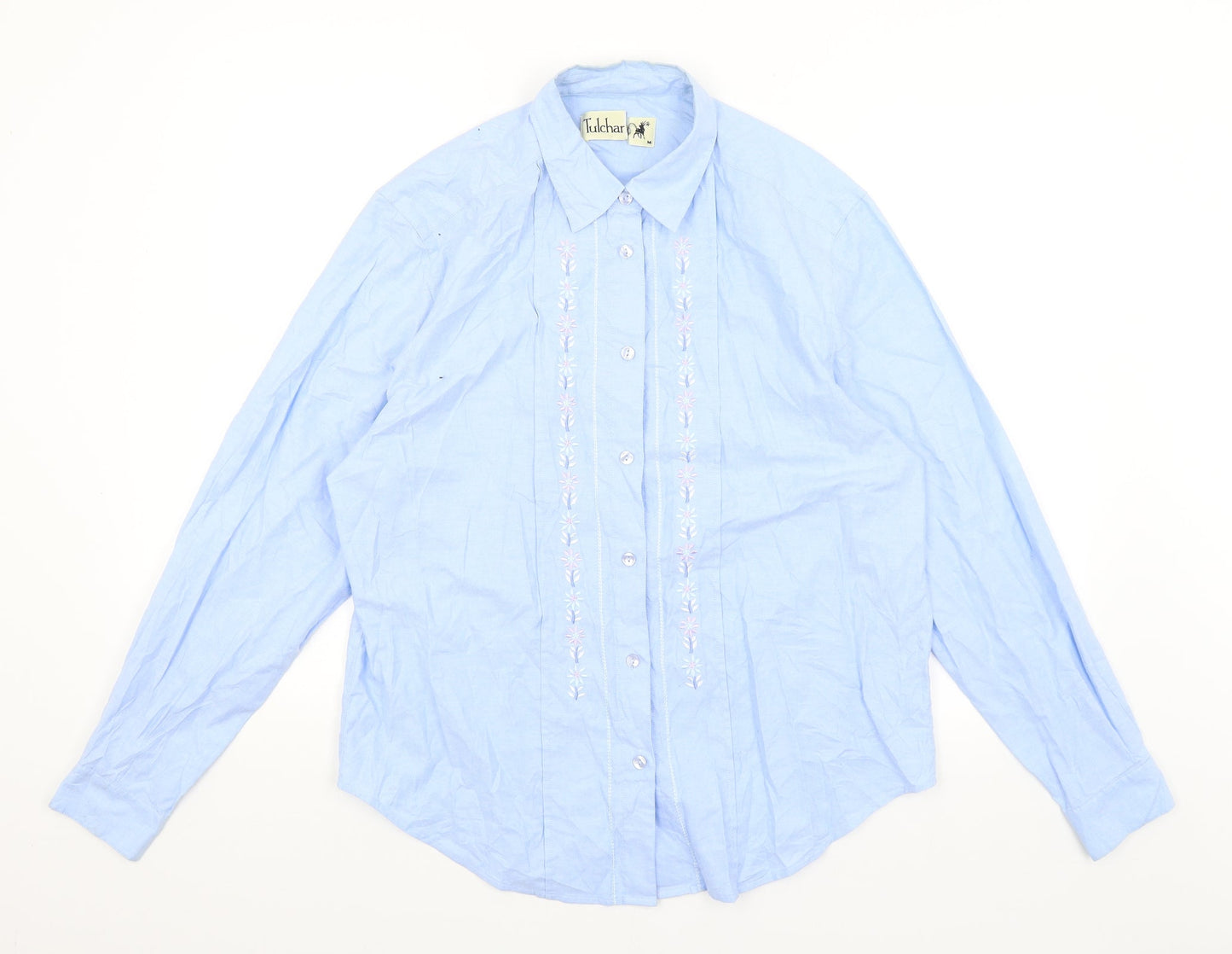 Mens UK Size M Tulchar Blue  Button-Up Long Sleeve Casual Shirt