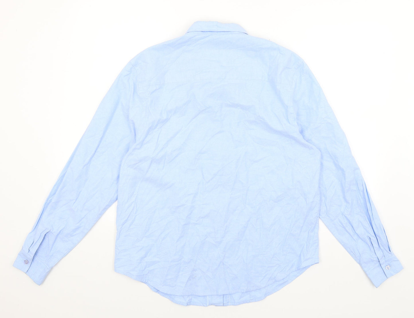 Mens UK Size M Tulchar Blue  Button-Up Long Sleeve Casual Shirt