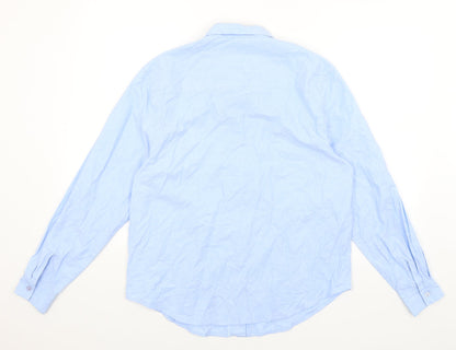 Mens UK Size M Tulchar Blue  Button-Up Long Sleeve Casual Shirt