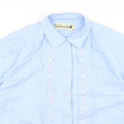 Mens UK Size M Tulchar Blue  Button-Up Long Sleeve Casual Shirt