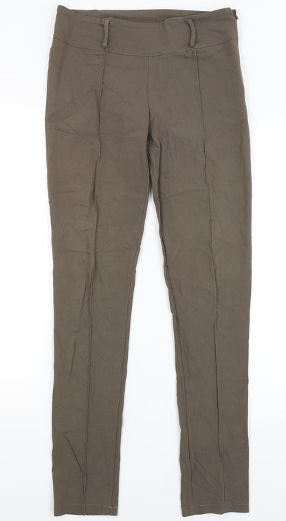 Womens UK Size M Preworn Regular Fit  Green Trousers