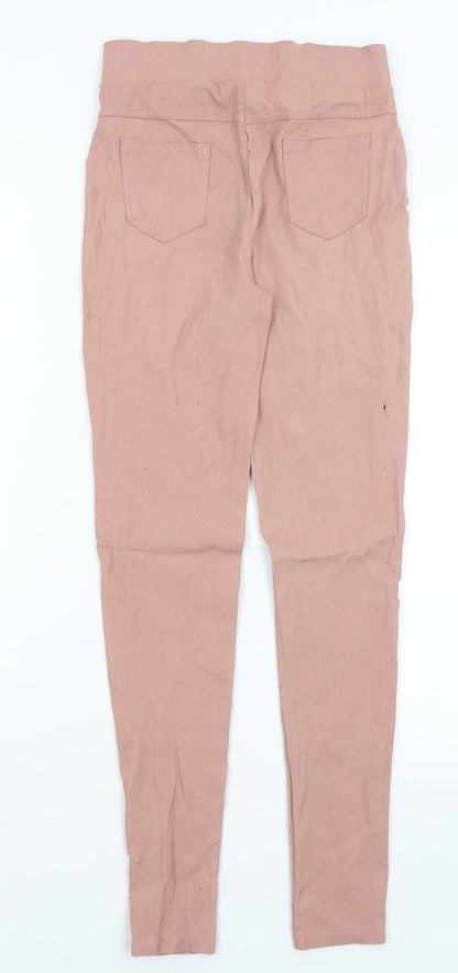 Womens UK Size S Preworn Regular Fit Jegging Pink Jeans