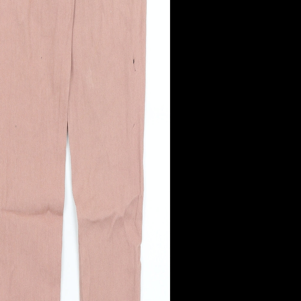 Womens UK Size S Preworn Regular Fit Jegging Pink Jeans