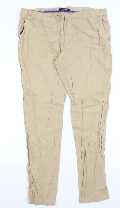 George Womens Brown   Trousers  Size 14 L30 in