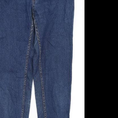 Womens UK Size 10 Preworn Regular Fit Straight Blue Jeans