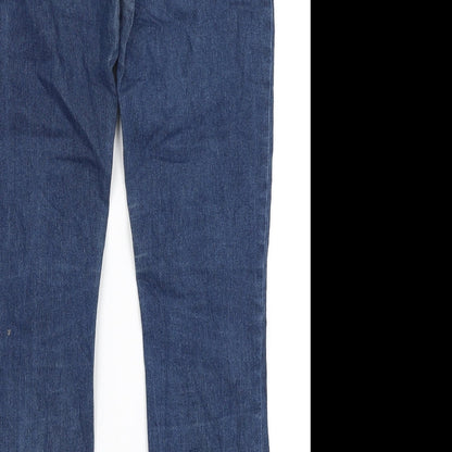 Womens UK Size 10 Preworn Regular Fit Straight Blue Jeans