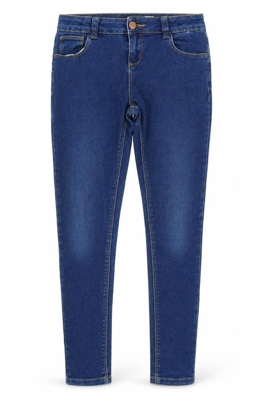 Front view of Denim Co girls’ blue skinny jeans, size 12-13, years