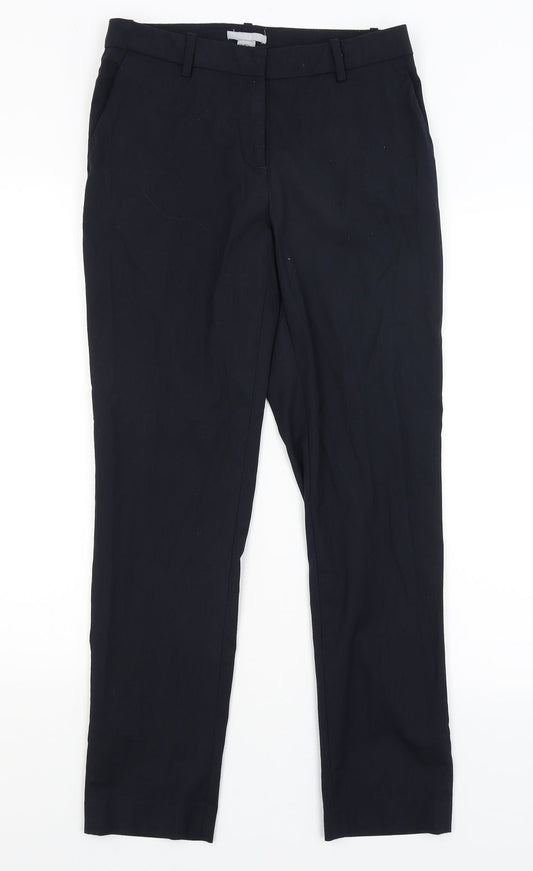 Womens UK Size 8 H&M Regular Fit Dress Pants Blue Trousers