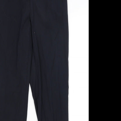 Womens UK Size 8 H&M Regular Fit Dress Pants Blue Trousers