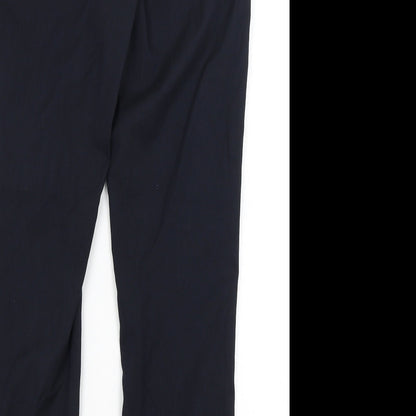 Womens UK Size 8 H&M Regular Fit Dress Pants Blue Trousers