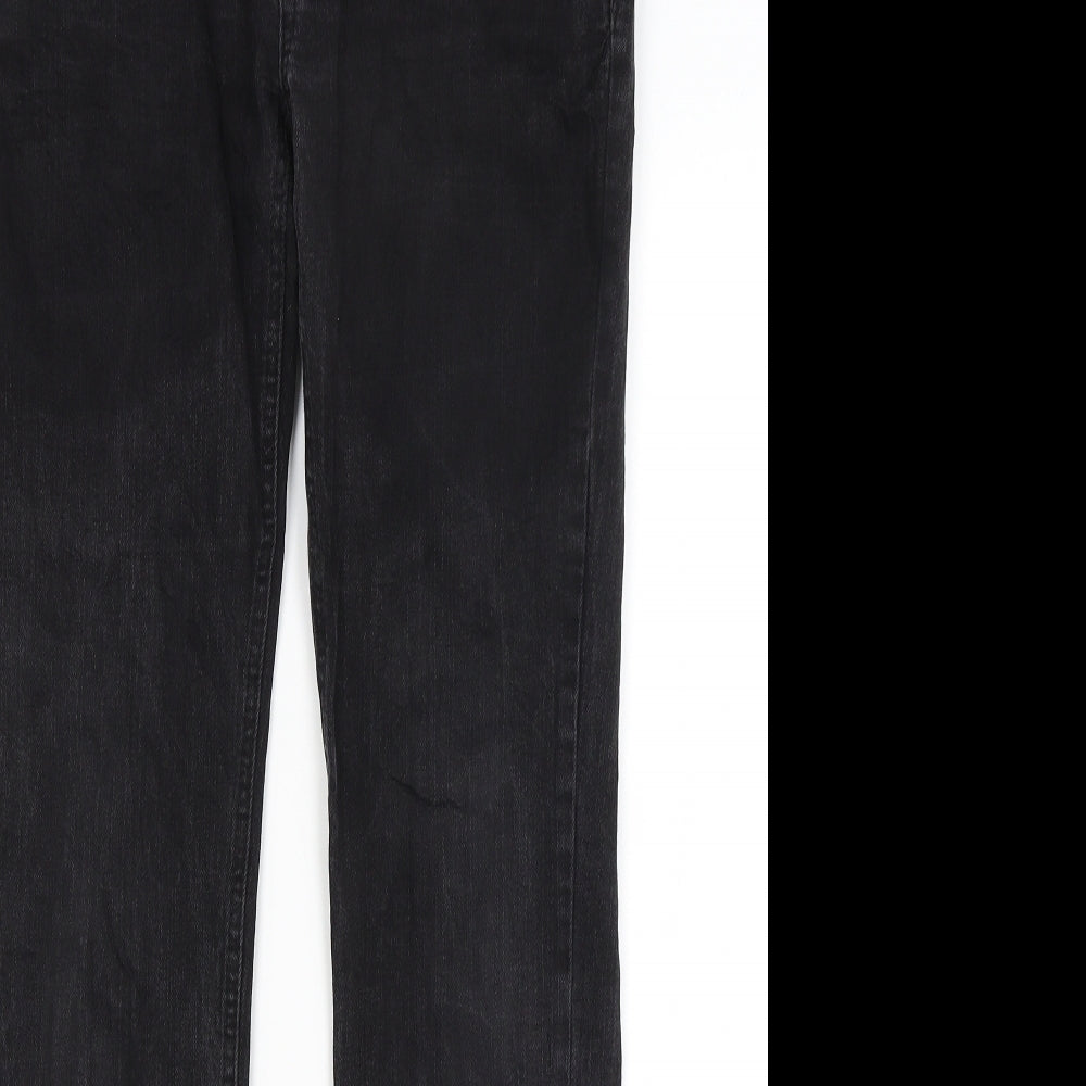 Womens UK Size 32 in Review Regular Fit Straight Black Jeans