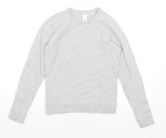 H&M Womens Grey   Pullover Jumper Size S